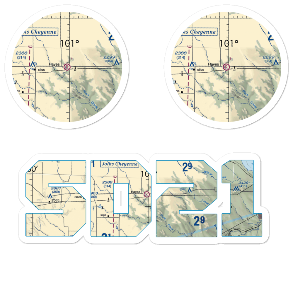 Hayes Emergency Airstrip (SD21) VFR Sectional Sticker Pack 