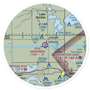 Andersen Farms Airport (SD19) VFR Sectional Sticker (20 mile)