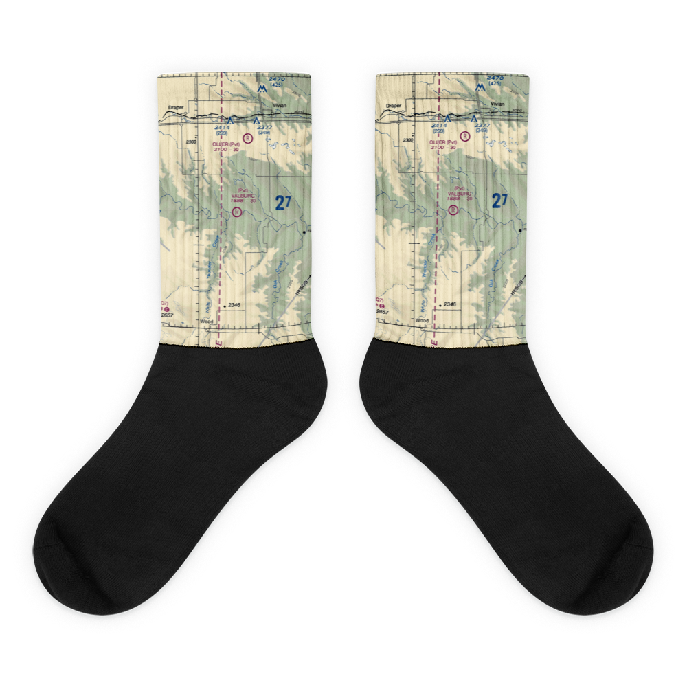 Valburg Ranch Airport (SD14) VFR Sectional Socks 
