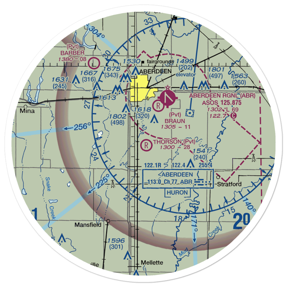 Thorson Airfield (SD05) VFR Sectional Sticker (30 mile) 