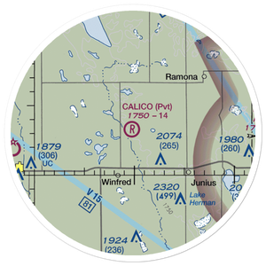 Calico Field (SD03) VFR Sectional Sticker (20 mile)