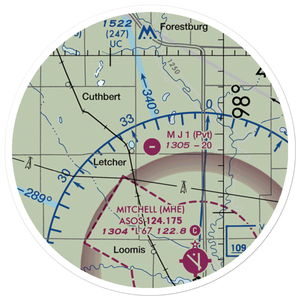 Mj Aviation I Airport (SD01) VFR Sectional Sticker (20 mile)