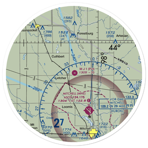 Mj Aviation I Airport (SD01) VFR Sectional Sticker (30 mile)