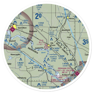 Mj Aviation Ii Airport (SD00) VFR Sectional Sticker (30 mile)