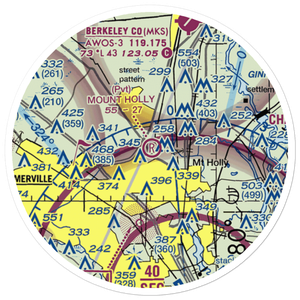 Mount Holly Airport (SC98) VFR Sectional Sticker (20 mile)