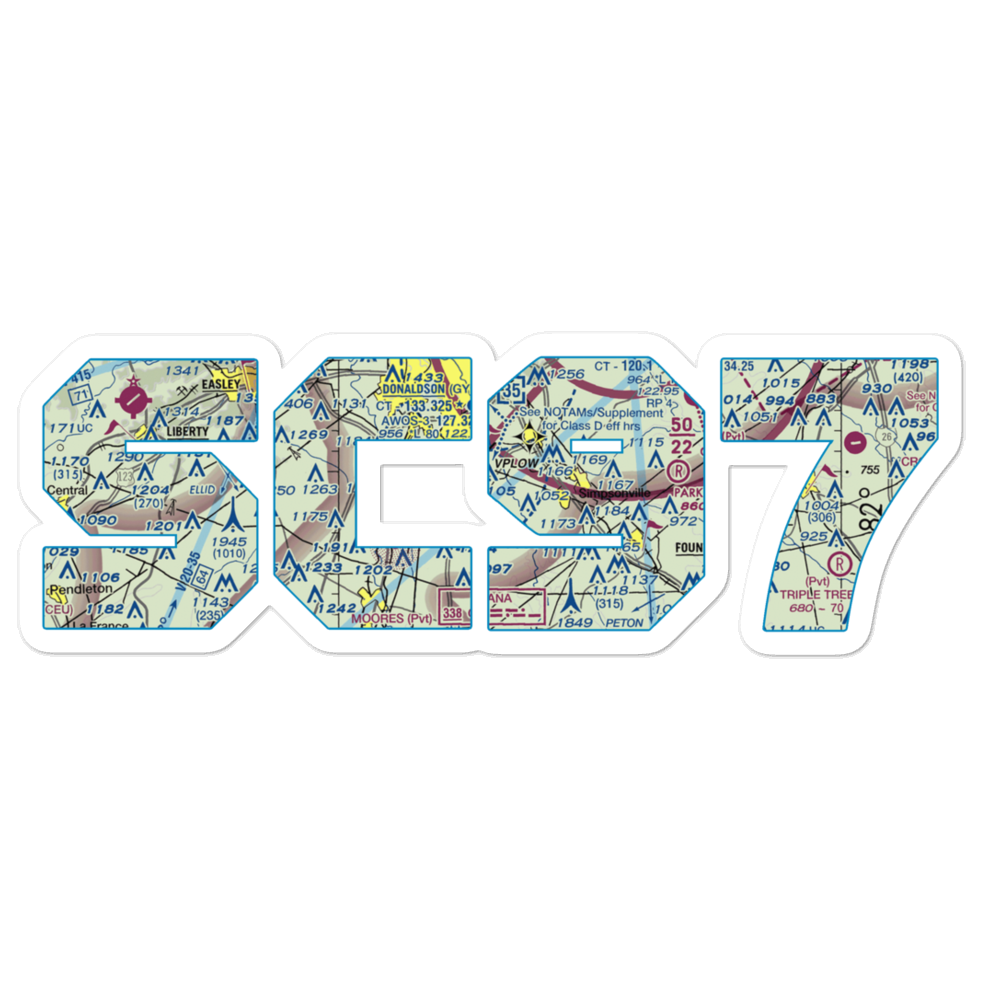 Riverbend Airpark (SC97) VFR Sectional Sticker 
