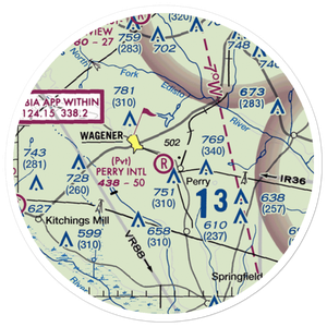 Perry International Airport (SC95) VFR Sectional Sticker (20 mile)