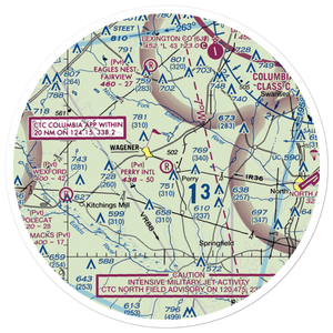 Perry International Airport (SC95) VFR Sectional Sticker (30 mile)