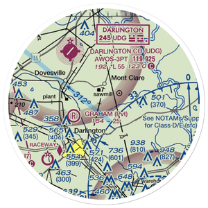 Paul's Plantation Airport (SC93) VFR Sectional Sticker (20 mile)