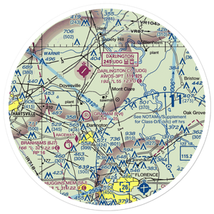 Paul's Plantation Airport (SC93) VFR Sectional Sticker (30 mile)