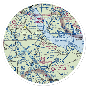 Avinger Field (SC87) VFR Sectional Sticker (30 mile)