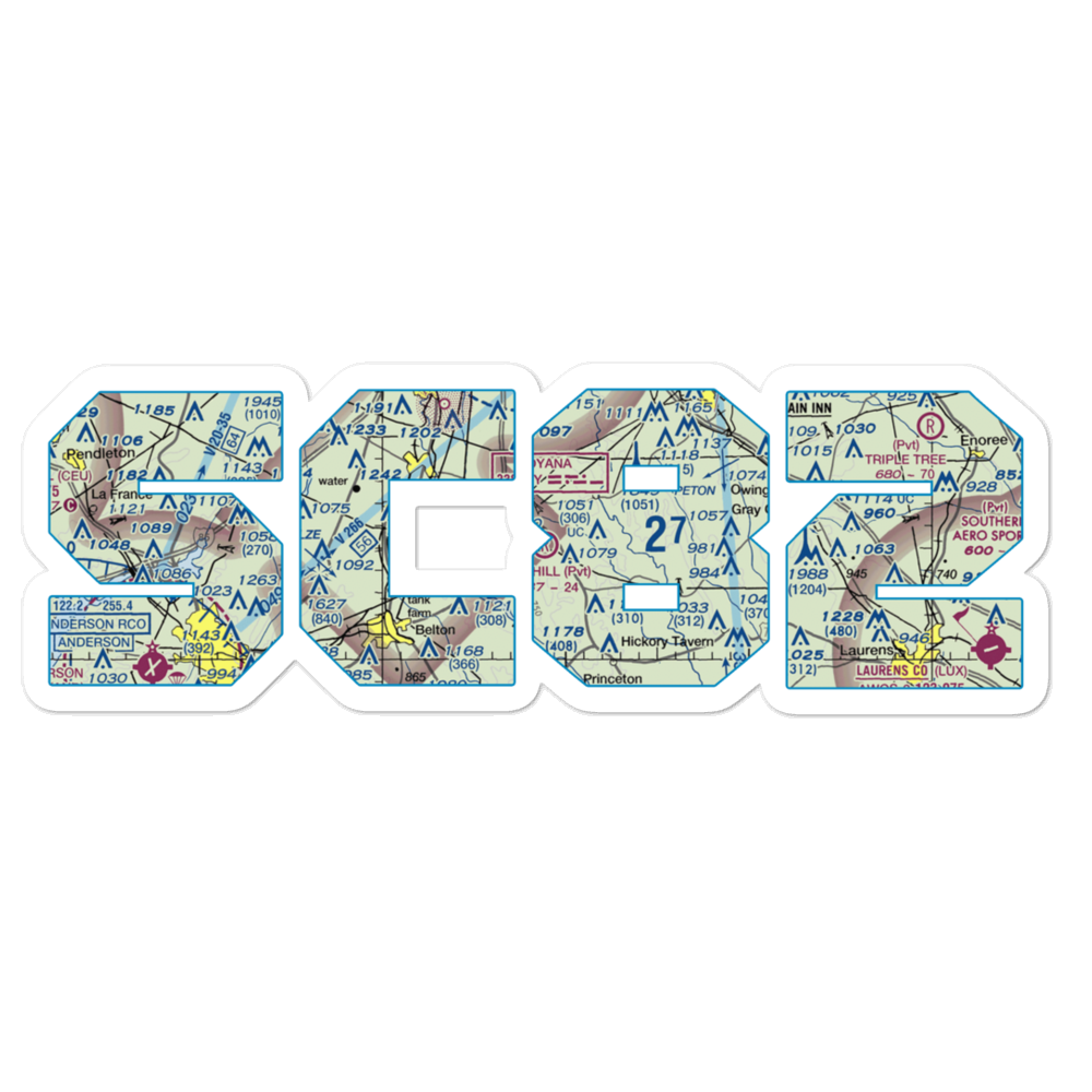 Oakhill Airpark (SC82) VFR Sectional Sticker 