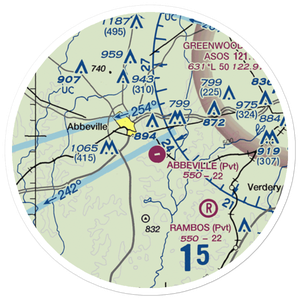 Abbeville Airport (SC81) VFR Sectional Sticker (20 mile)