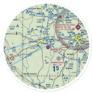 Abbeville Airport (SC81) VFR Sectional Sticker (30 mile)