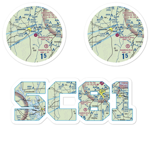 Abbeville Airport (SC81) VFR Sectional Sticker Pack