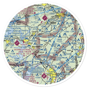Anderson Airport (SC80) VFR Sectional Sticker (30 mile)