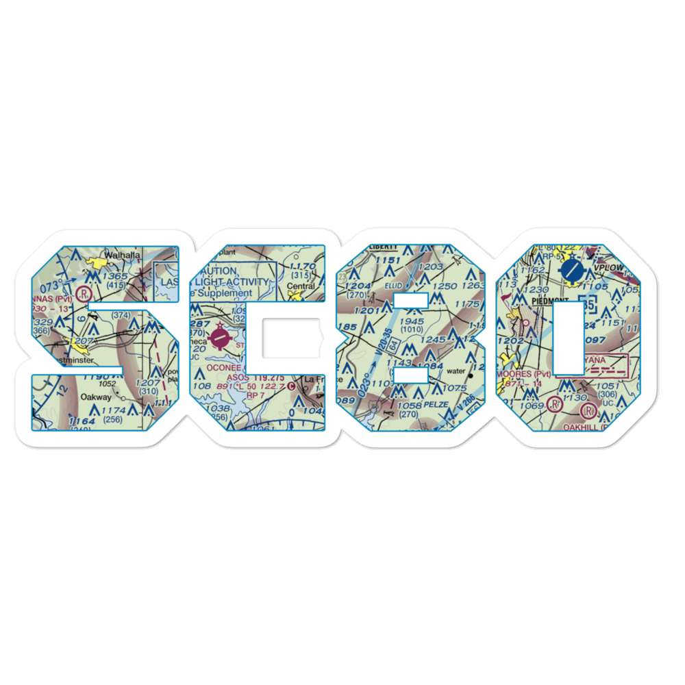 Anderson Airport (SC80) VFR Sectional Sticker 