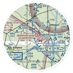 Bermuda High Gliderport (SC79) VFR Sectional Sticker (20 mile)