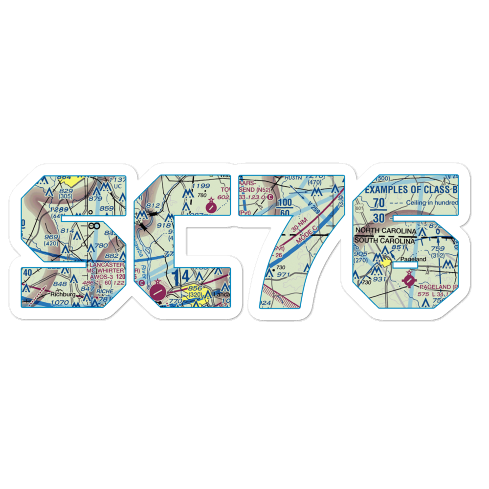 Unity Aerodrome (SC76) VFR Sectional Sticker 