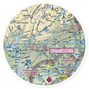 Oolenoy Valley Airport (SC75) VFR Sectional Sticker (30 mile)