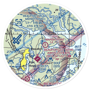 Marsh Point Airport (SC74) VFR Sectional Sticker (20 mile)