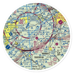 Chandelle Airport (SC72) VFR Sectional Sticker (30 mile)