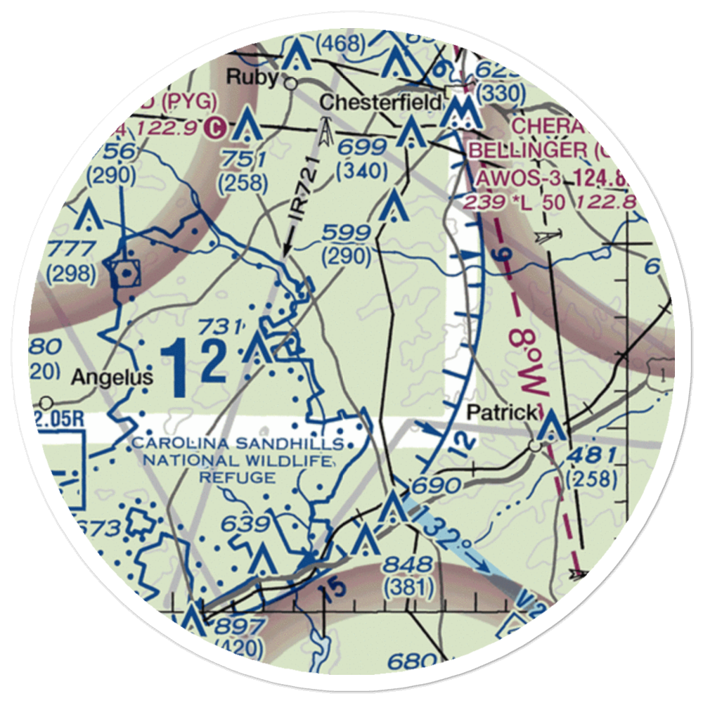 Wild Irish Rose Airport (SC61) VFR Sectional Sticker (20 mile) 