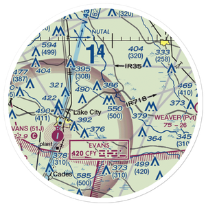 Cockfield Aerodrome (SC60) VFR Sectional Sticker (20 mile)