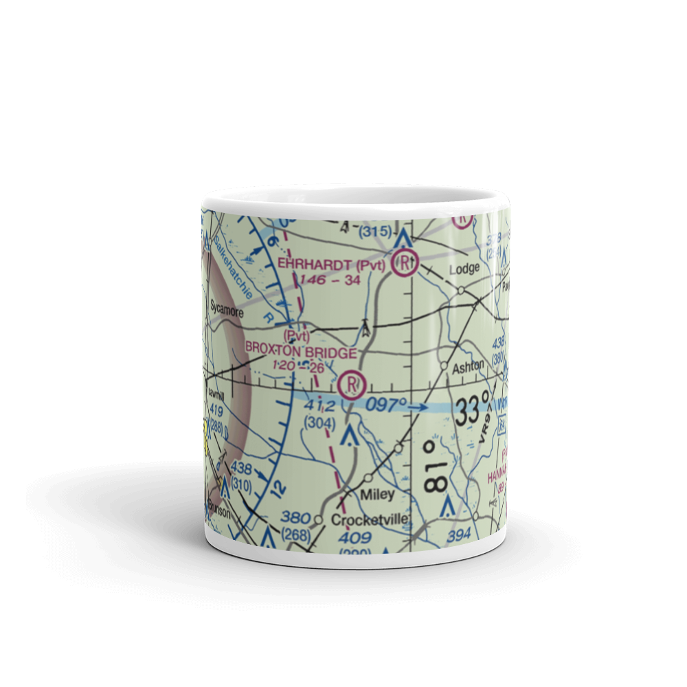 Broxton Bridge Plantation Airport (SC55) VFR Sectional  Mug 