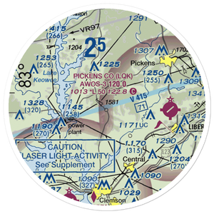 Oakview Airport (SC52) VFR Sectional Sticker (20 mile)