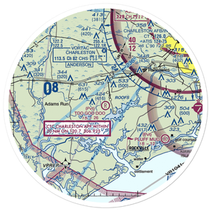 Too Goo Doo Farms Airport (SC51) VFR Sectional Sticker (30 mile)
