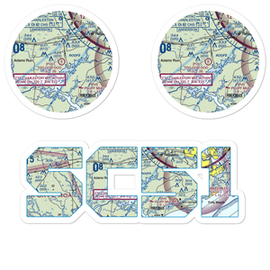 Too Goo Doo Farms Airport (SC51) VFR Sectional Sticker Pack