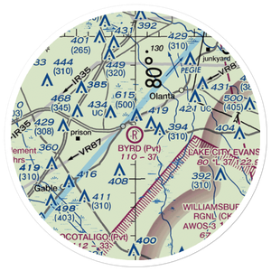 Byrd Field (SC48) VFR Sectional Sticker (20 mile)