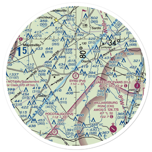 Byrd Field (SC48) VFR Sectional Sticker (30 mile)