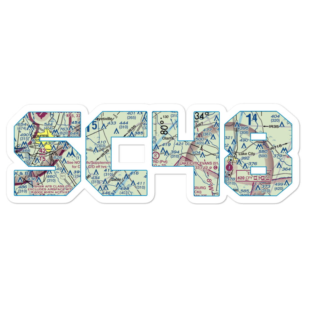 Byrd Field (SC48) VFR Sectional Sticker 