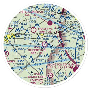 Gilbert International Airport (SC45) VFR Sectional Sticker (20 mile)