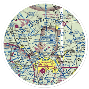 Pearson's Farm Airport (SC40) VFR Sectional Sticker (30 mile)