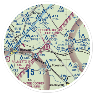 Pocotaligo Airport (SC38) VFR Sectional Sticker (20 mile)