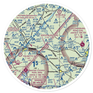 Pocotaligo Airport (SC38) VFR Sectional Sticker (30 mile)