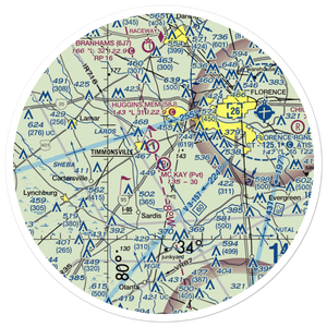 Mc Kay Airport (SC29) VFR Sectional Sticker (30 mile)