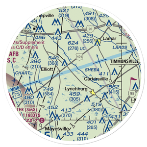 Tallon Field (SC27) VFR Sectional Sticker (20 mile)