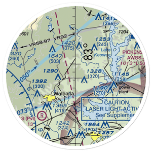 Hawks Nest Farm Airport (SC26) VFR Sectional Sticker (20 mile)