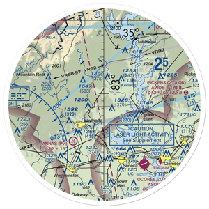 Hawks Nest Farm Airport (SC26) VFR Sectional Sticker (30 mile)