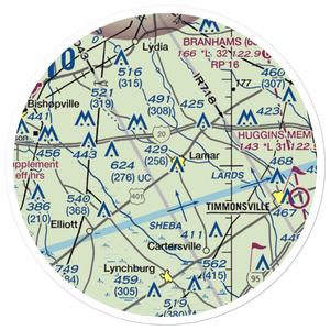 Lamar Airport (SC19) VFR Sectional Sticker (20 mile)