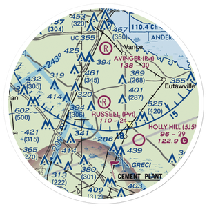 Russell Airport (SC17) VFR Sectional Sticker (20 mile)