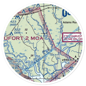 Airy Hall Airport (SC15) VFR Sectional Sticker (20 mile)