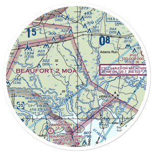 Airy Hall Airport (SC15) VFR Sectional Sticker (30 mile)