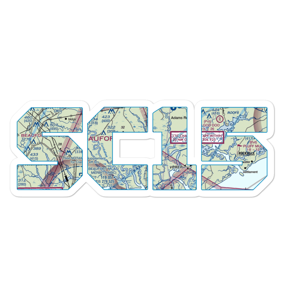 Airy Hall Airport (SC15) VFR Sectional Sticker 
