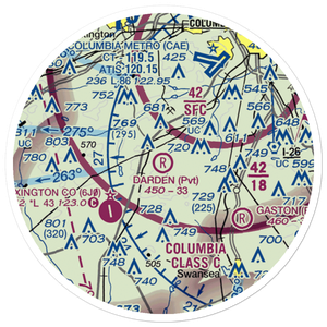 Darden Airport (SC13) VFR Sectional Sticker (20 mile)