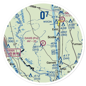 Davis Airport (SC12) VFR Sectional Sticker (20 mile)